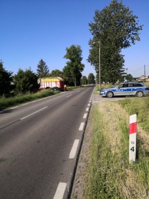 miejsce zdarzenia drogowego na DK51 w Osiece