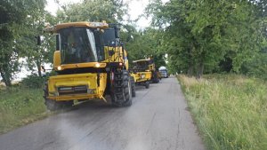 kombajn biorący udział w kolizji z iveco