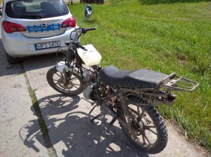 motocykl, którym kierował 14 - latek