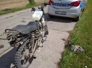 motocykl, którym kierował 14 - latek