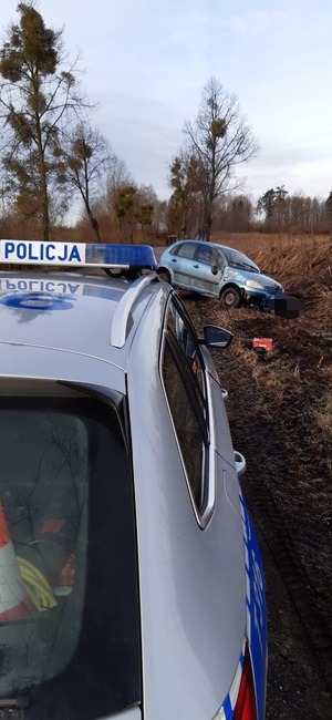 miejsce zdarzenia drogowego na trasie Wojtkowo - Kanie Iławeckie