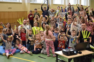 odblaskowe spotkanie w SP nr 4 w Bartoszycach