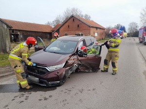 miejsce zdarzenia drogowego w Rodnowie