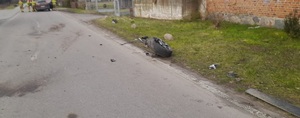 miejsce zdarzenia drogowego w Rodnowie