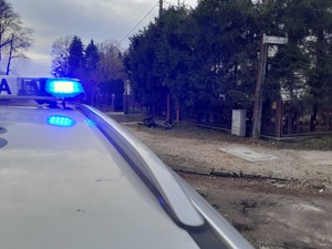 miejsce zdarzenia drogowego na ul. Nowowiejskiego w Bartoszycach