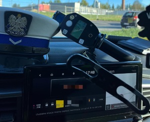 prędkość 103 km/h na laserowym mierniku
