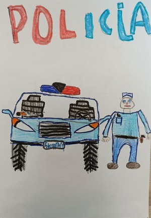rysunki i laurki od dzieci dla policjantów