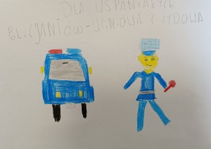 rysunki i laurki od dzieci dla policjantów