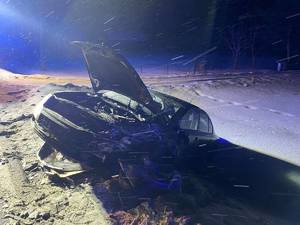 miejsce wypadku drogowego w Osiece